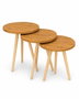 Hanah Home Set de Mesas Apilables Peka-152 - Pino